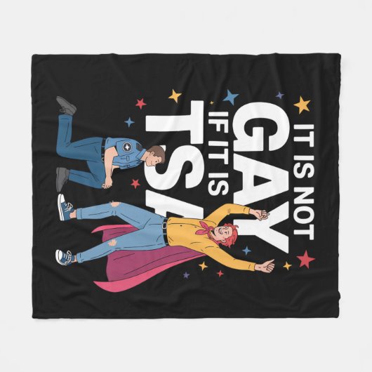 Het is niet gay als het TSA Funny Security Airline Fleece Deken (Voorkant (Horizontaal))