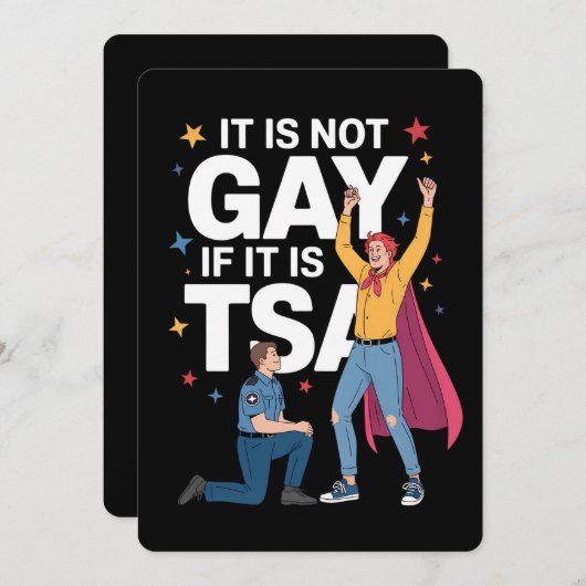 Het is niet gay als het TSA Funny Security Airline Kaart (Voorkant / Achterkant)