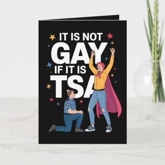 Het is niet gay als het TSA Funny Security Airline Kaart (Voorkant)