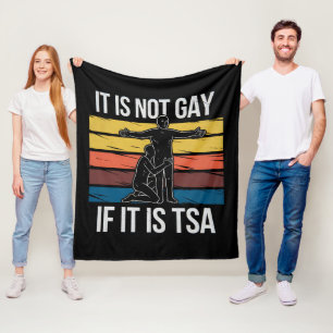 Het is niet gay als het TSA Security LGBTQ Pride i Fleece Deken