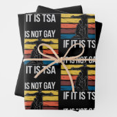 Het is niet gay als het TSA Security LGBTQ Pride i Inpakpapier Vel (In situ)