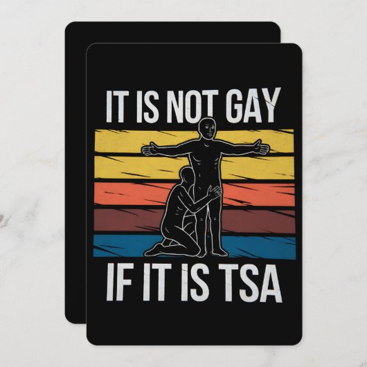 Het is niet gay als het TSA Security LGBTQ Pride i Kaart (Voorkant / Achterkant)