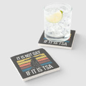 Het is niet gay als het TSA Security LGBTQ Pride i Stenen Onderzetter (Zijkant)