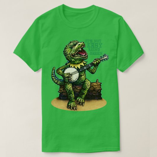 Het is niet gemakkelijk groen te zijn t-shirt (Design voorkant)