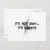 Het is niet gemakkelijk - Karate Grey Briefkaart (Voorkant / Achterkant)