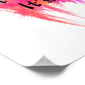 Het is niet gemakkelijk - Karate Roze Sinaasappel Poster (Hoek)