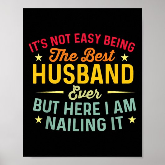 Het is niet gemakkelijk om de beste man ooit grapp poster (Voorkant)