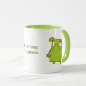 Het is niet gemakkelijk om groen te zijn! mok (Voorkant rechts)