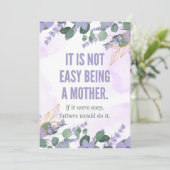 "Het is niet gemakkelijk om moeder te zijn" - The  Kaart (Staand voorkant)