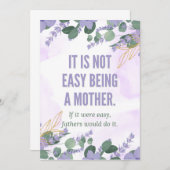 "Het is niet gemakkelijk om moeder te zijn" - The  Kaart (Voorkant / Achterkant)