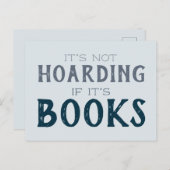 "Het is niet hamsteren als het boeken zijn" Grappi Briefkaart (Voorkant / Achterkant)