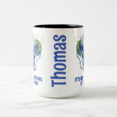 Het is niet hamsteren als het garen draak aangepas tweekleurige koffiemok (Center)