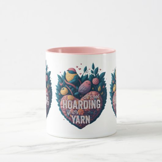 Het is niet hamsteren als het garen is - schattig  mok (Midden)