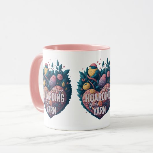 Het is niet hamsteren als het garen is - schattig mok (Voorkant links)