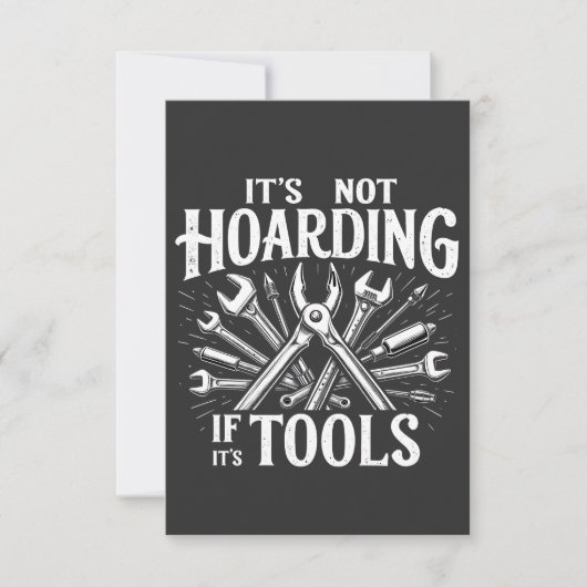 Het is niet hamsteren als het gereedschap Mechanic Bedankkaart (Voorkant)