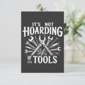 Het is niet hamsteren als het gereedschap Mechanic Bedankkaart (Staand voorkant)