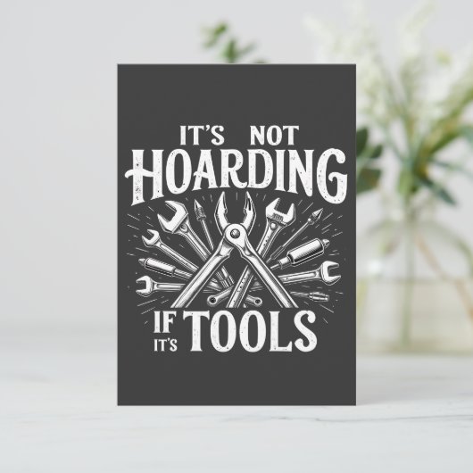 Het is niet hamsteren als het gereedschap Mechanic Bedankkaart (Staand voorkant)