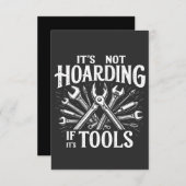 Het is niet hamsteren als het gereedschap Mechanic Bedankkaart (Voorkant / Achterkant)