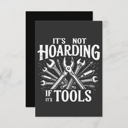 Het is niet hamsteren als het gereedschap Mechanic Bedankkaart (Voorkant / Achterkant)