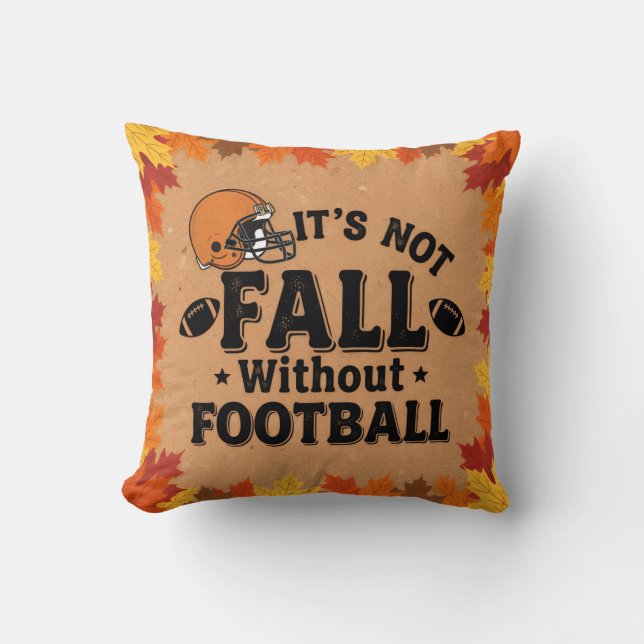 Het is niet herfst zonder voetbal, herfst veranda  kussen (Voorkant)