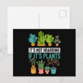 Het is niet Hoarding als het Plant is Briefkaart (Voorkant / Achterkant)