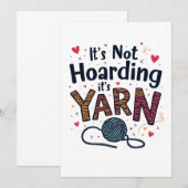 Het is niet Hoarding als het Yarn Crocheter Gift K Kaart (Voorkant / Achterkant)