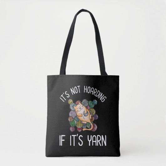 Het is niet Hoarding als het Yarn is Tote Bag (Voorkant)