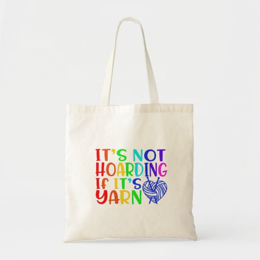 Het is niet Hoarding als het Yarn (KNIT) Canvas ta Tote Bag (Voorkant)