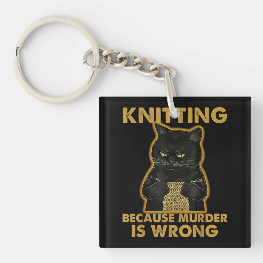 Het is niet Hoarding als het Yarn Knitting Lover K Sleutelhanger (voorkant)