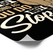 Het is niet hoe langzaam je gaat grappig citaat lu poster (Hoek)