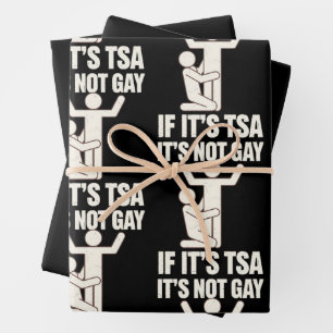 Het Is Niet Homoseksueel Als Het TSA-beveiliging I Inpakpapier Vel