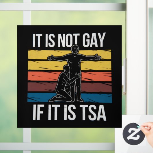 Het Is Niet Homoseksueel Als Het TSA-beveiliging L Raamsticker (Huis)