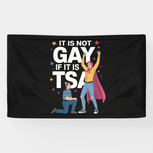 Het Is Niet Homoseksueel Als Het TSA Grappige Veil Spandoek (Horizontaal)
