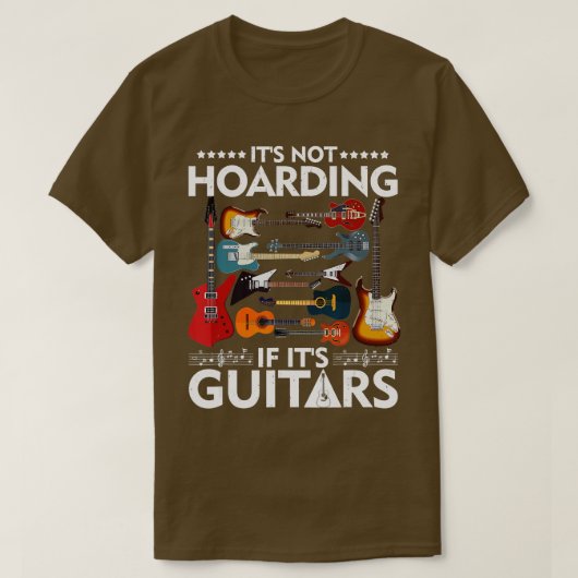 Het is niet hoord als zijn gitaren musici t-shirt (Design voorkant)