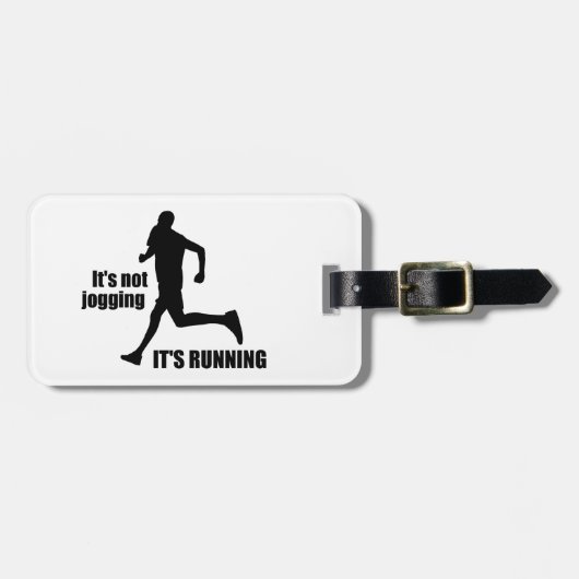 Het is niet joggen, het loopt bagagelabel (Voorkant horizontaal)