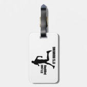 Het is niet joggen, het loopt bagagelabel (Achterkant verticaal)