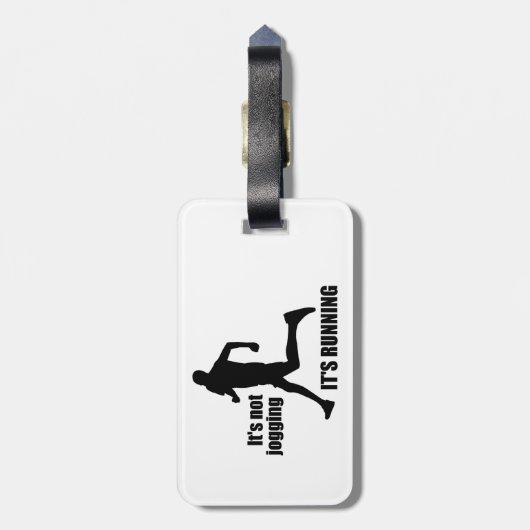 Het is niet joggen, het loopt bagagelabel (Achterkant verticaal)