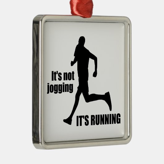 Het is niet joggen, het loopt metalen ornament (Rechts)