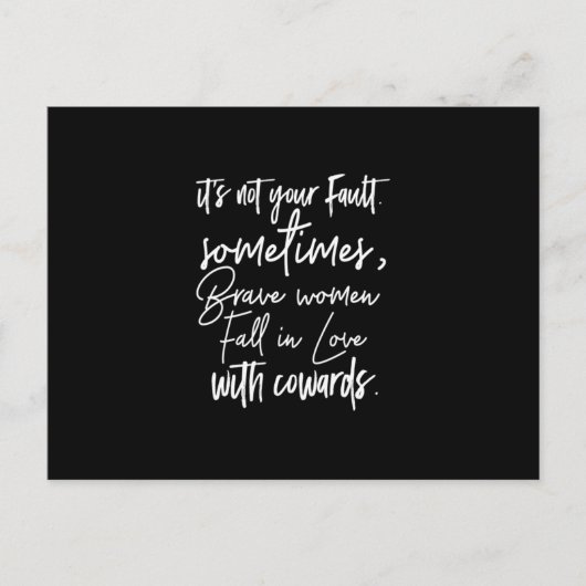 het is niet jouw schuld soms dat dappere vrouwen h briefkaart (Voorkant)