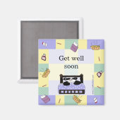 Het is niet leuk om ziek te zijn - Get Well Soon Magneet (Voorkant / Achterkant)