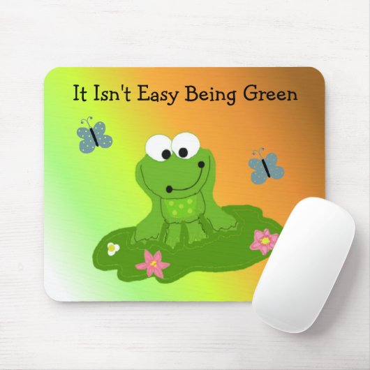 Het is niet makkelijk groen te zijn muismat (Met muis)