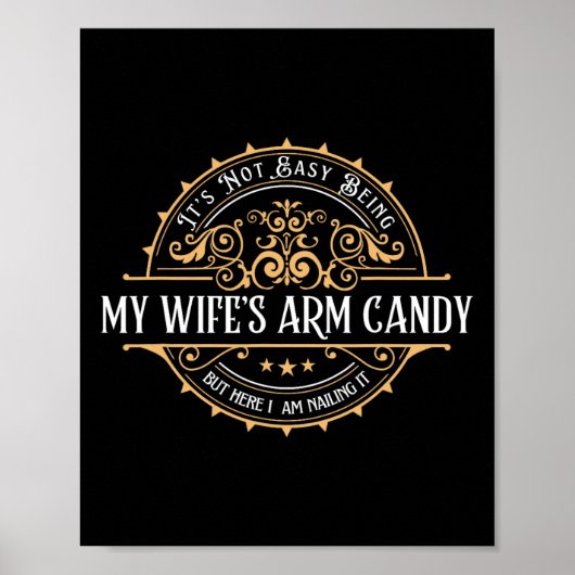 Het is niet makkelijk om de arm van mijn vrouw te  poster (Voorkant)