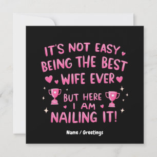 Het is niet makkelijk om de beste vrouw ooit te zi kaart