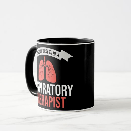 Het is niet makkelijk om een ademhalingstherapie t mok (Voorkant links)