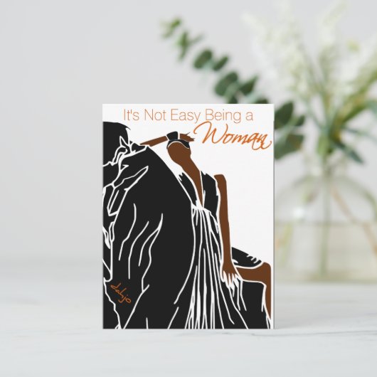 Het is niet makkelijk om een VROUW te zijn Briefkaart (Staand voorkant)