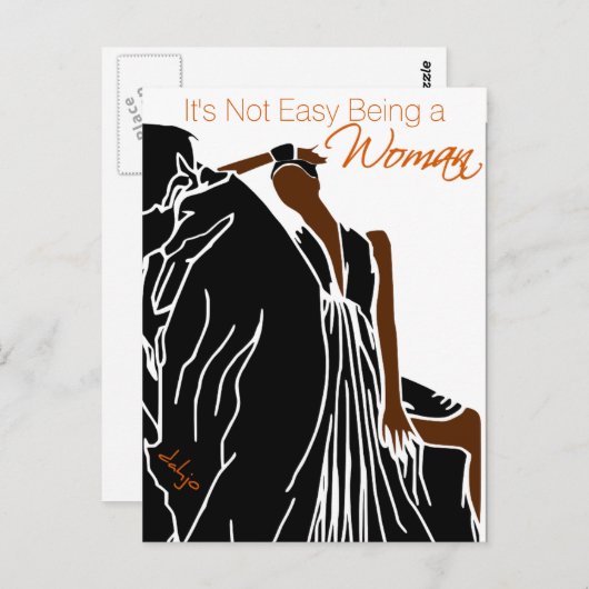 Het is niet makkelijk om een VROUW te zijn Briefkaart (Voorkant / Achterkant)