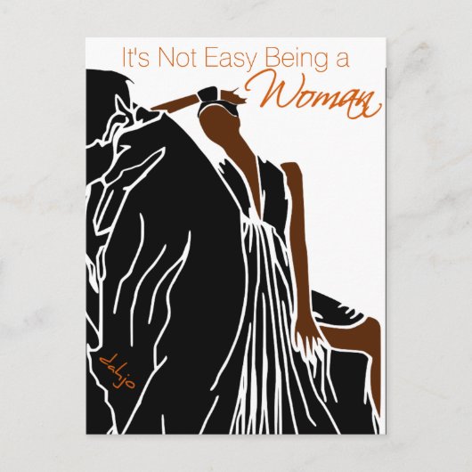 Het is niet makkelijk om een VROUW te zijn Briefkaart (Voorkant)