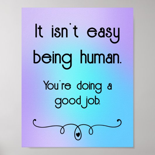 Het is niet makkelijk om goed werk te leveren poster (Voorkant)
