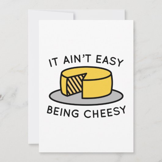 Het is niet makkelijk om kaas te zijn bedankkaart (Voorkant)