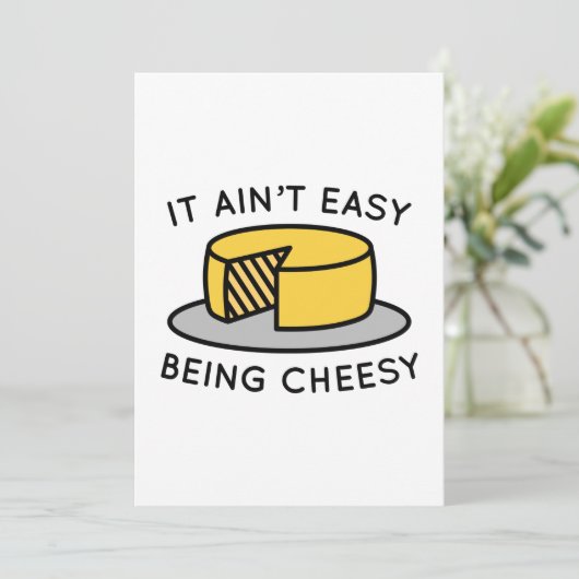 Het is niet makkelijk om kaas te zijn bedankkaart (Staand voorkant)